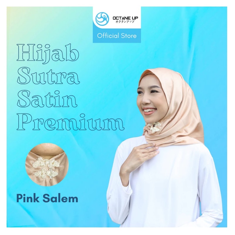 Octane Up Hijab Instan Sutra Satin Kancing Shanghai Premium 4
