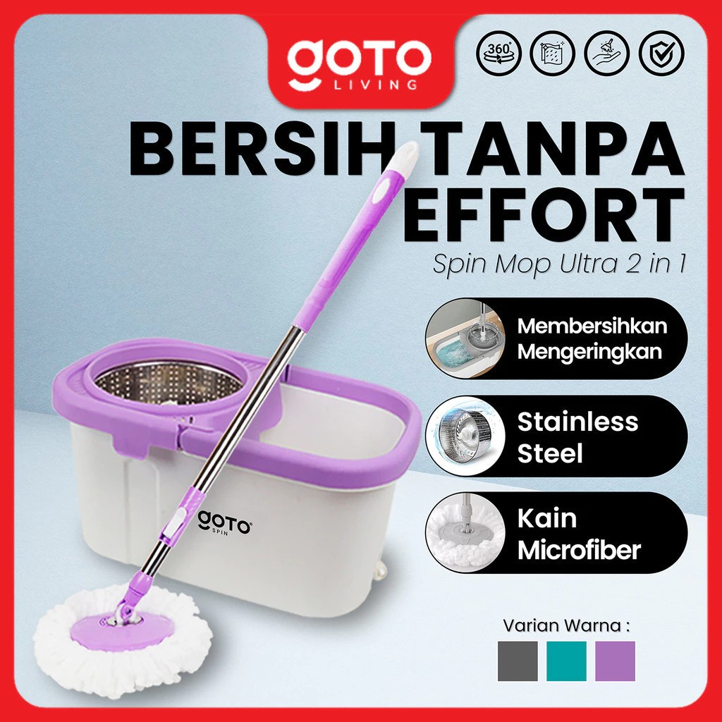 GOTO Living Goto Ultra Spin Mop 2 in 1