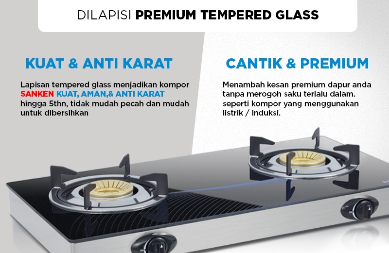 Sanken Argadwija Sanken Kompor Gas Dua Tungku SG-363