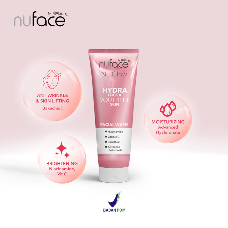 Victoria Care Indonesia Nuface Nu Glow Hydra Lock & Youthful Facial Wash Cream