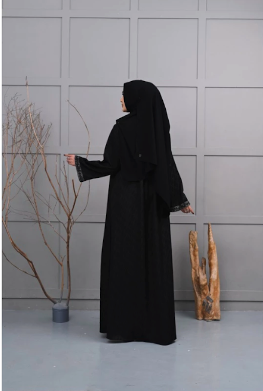 Darabirra Abaya Golden Metallic Jacquard brukat Swarovsky 2