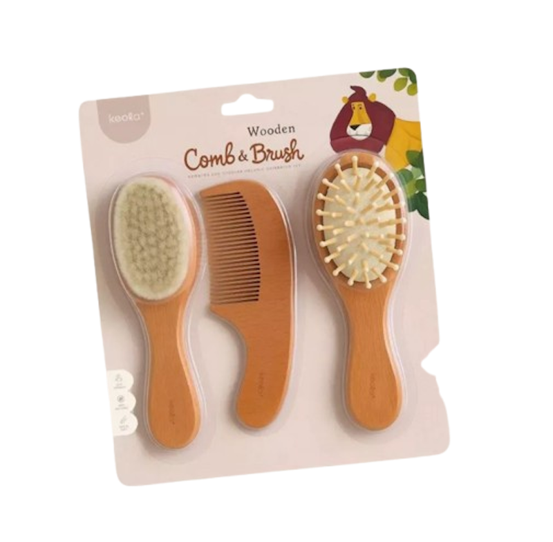 Keola Wooden Comb & Brush 1