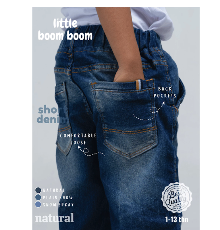 LITTLE BOOM BOOM Jeans Blue Denim Snow Wash 5