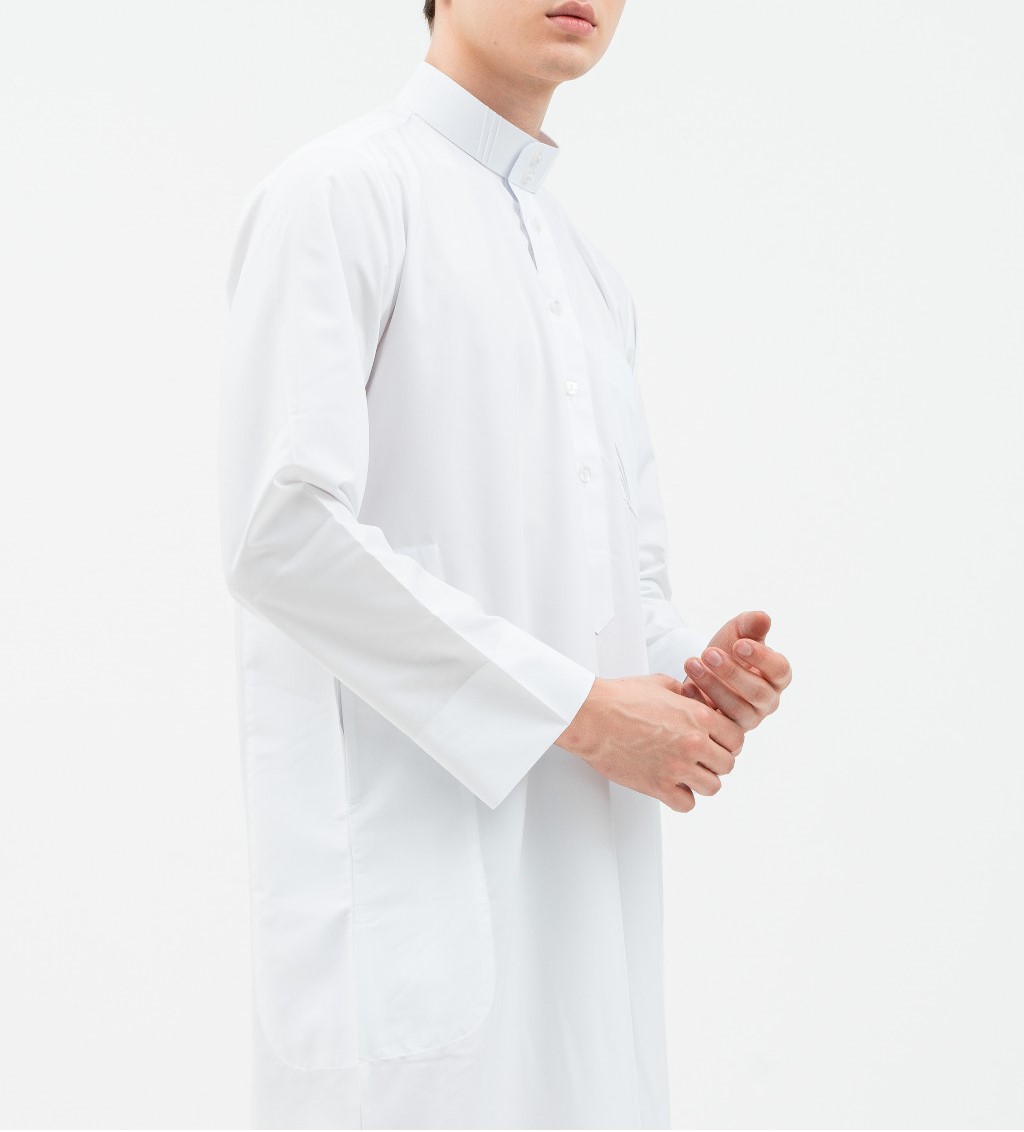 Al Haramain Indonesia Al Haramain Alrawda Gamis Pria Dewasa Slim Fit Premium Series Putih 1083