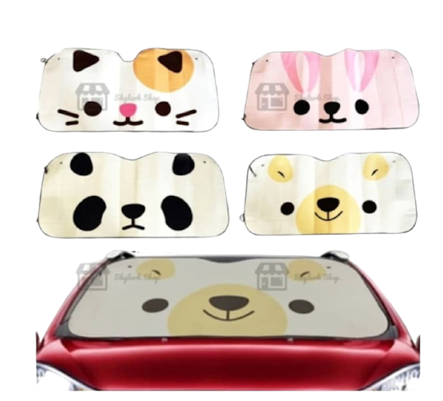 Car Sun Shade Motif Lucu
