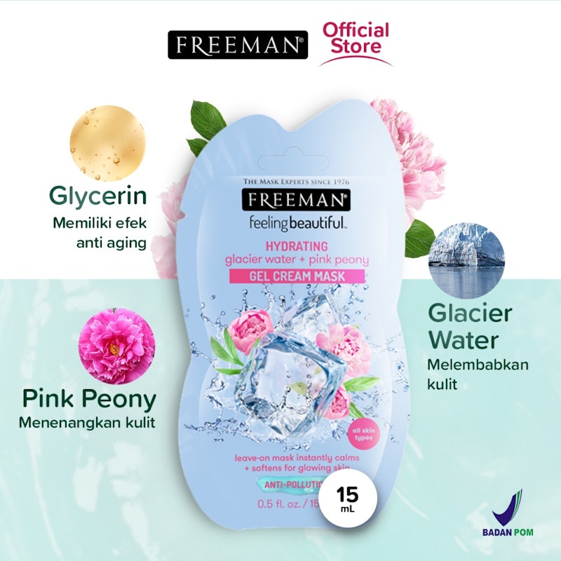 Hydrating Glacier Water and Pink Peony Gel Cream Mask 4