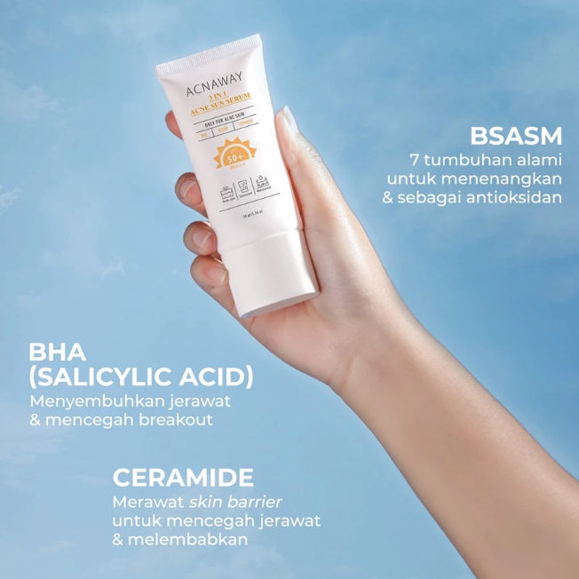 Nayue Kosmetik Indonesia ACNAWAY 3 in 1 Acne Sun Serum Sunscreen