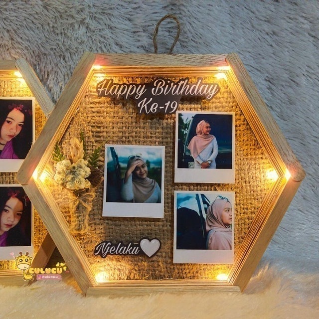 Frame Haxagonal Photo 3D 1