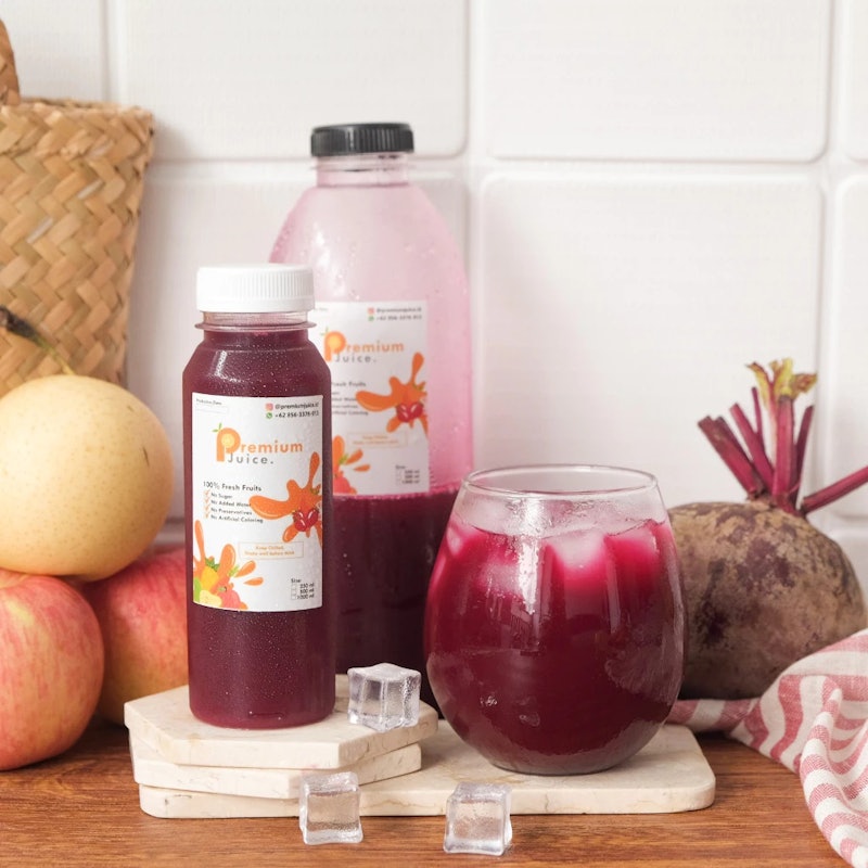 Premium Juice Pure Bit Mix Wortel Apel Cold Pressed Juice