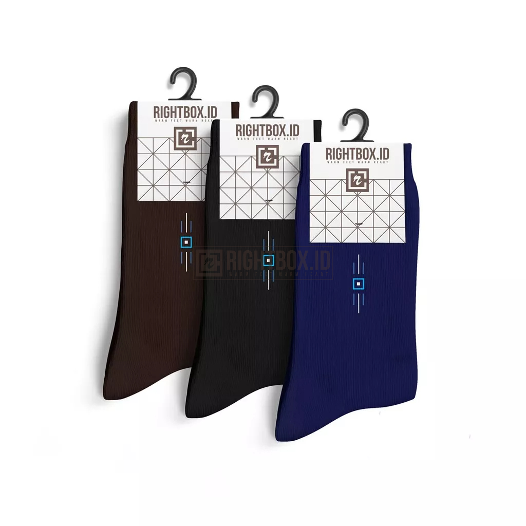 Rightbox Kaos Kaki Pria Motif Kantor