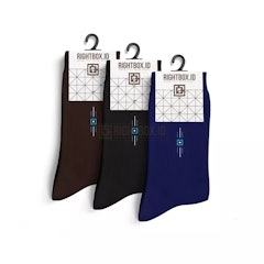 Rightbox Kaos Kaki Pria Motif Kantor