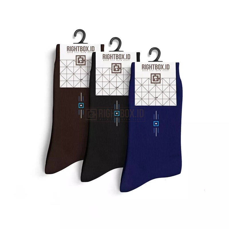 Rightbox Kaos Kaki Pria Motif Kantor 1