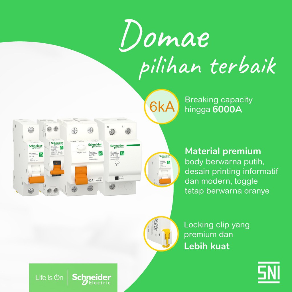 Schneider Electric MCB Domae 1P 10A 4