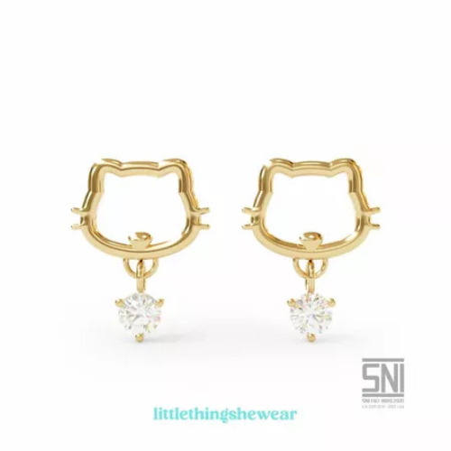  Littlethingshewear Anting Emas Anak Kimi 17K+24K