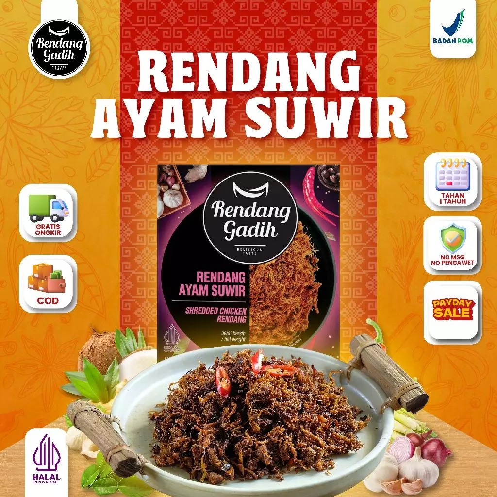 Rendang Gadih Rendang Ayam Suwir