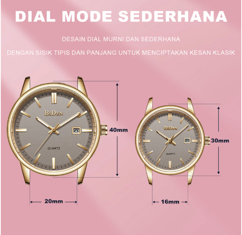 BIDEN Jam Tangan Couple YN2031G