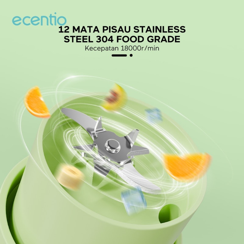 ecentio Juicer Portable Blender 12 Mata Pisau 4