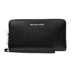 Large Crossgrain Leather Smartphone Wristlet