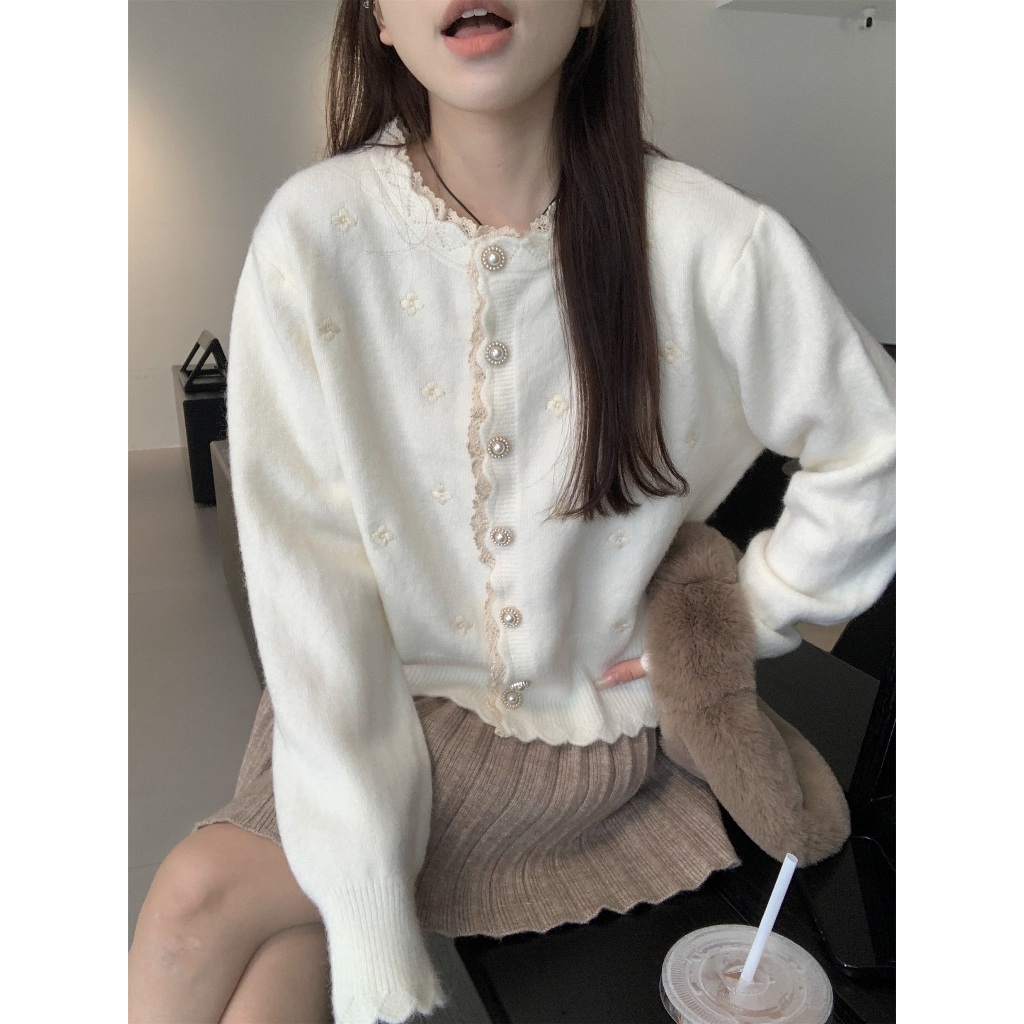  Lo Clothes Cardigan Rajut Love Clover