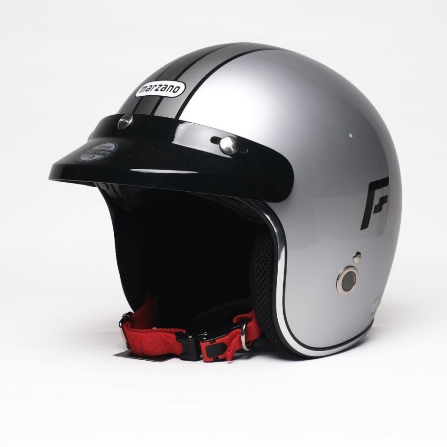 Marzano Helm Footstep Footwear x Marzano Helm Retro Seventys Silver