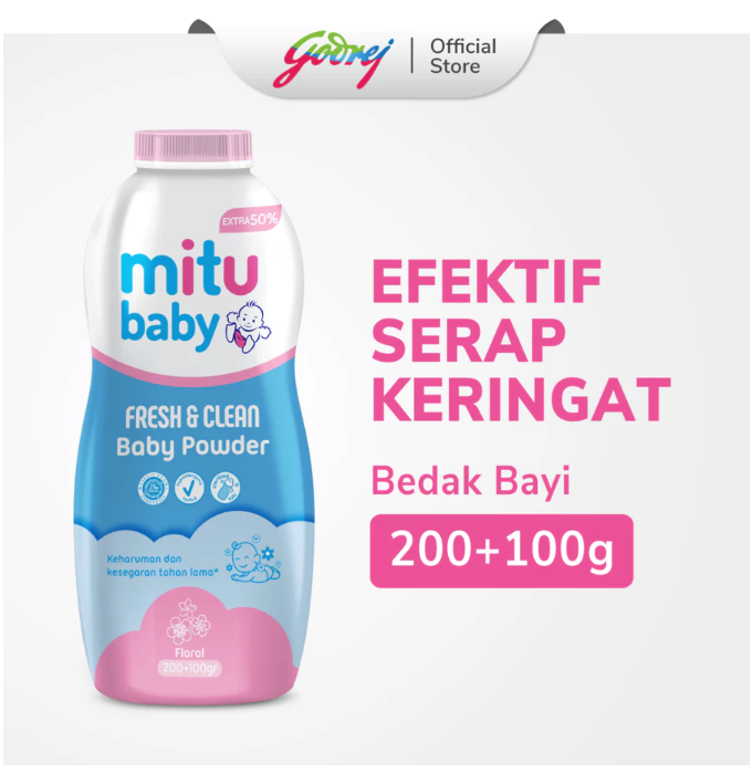 Godrej Consumer Products Indonesia Mitu Baby Fresh & Clean Baby Powder