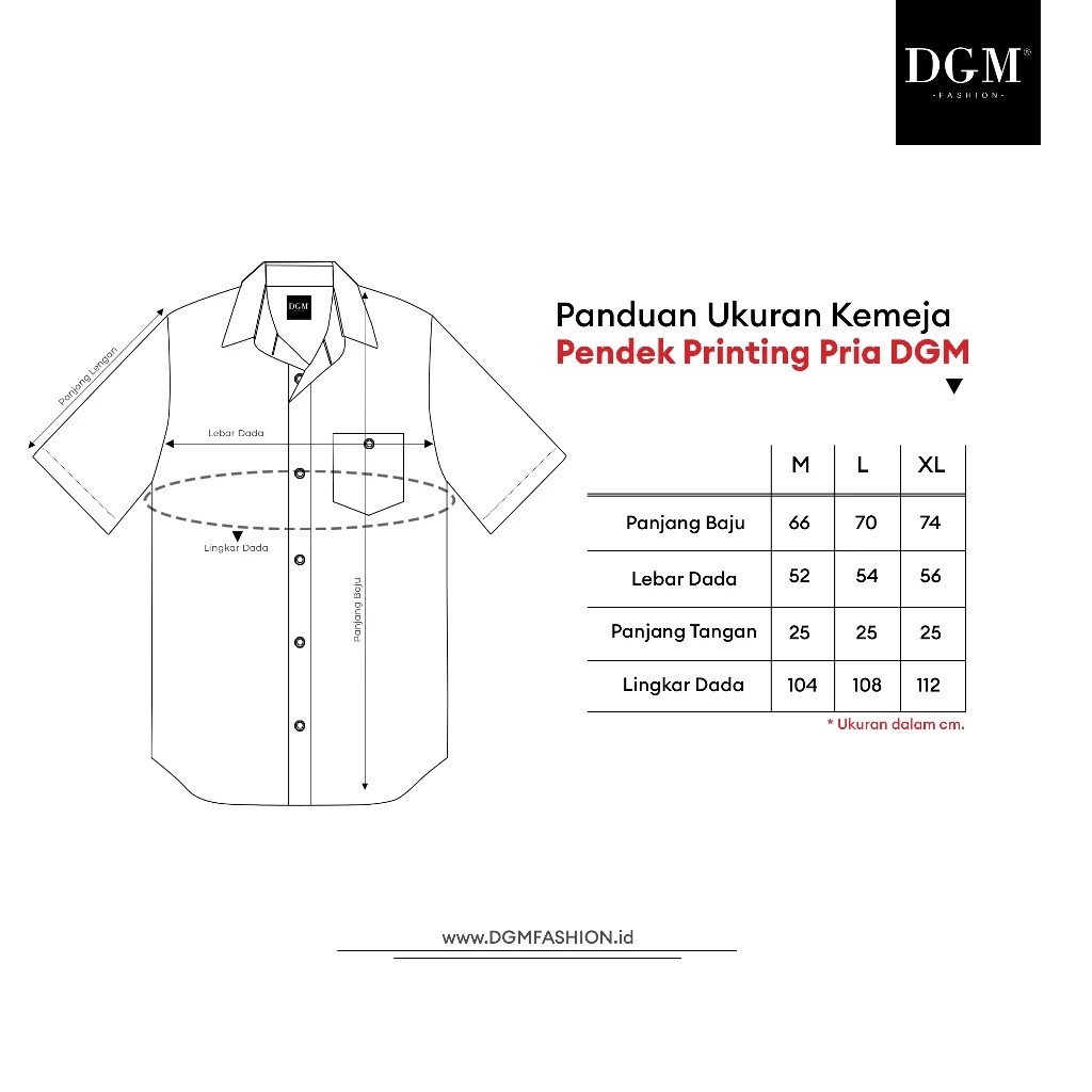 DGM Fashion Kemeja Pria Printing Lengan Pendek 022-2342