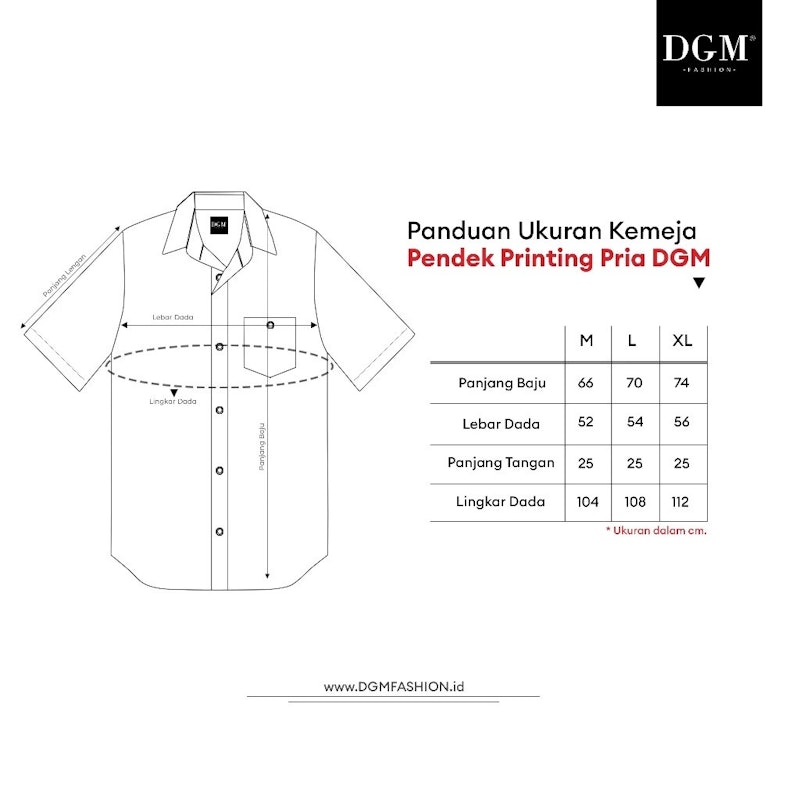 DGM Fashion Kemeja Pria Printing Lengan Pendek 3