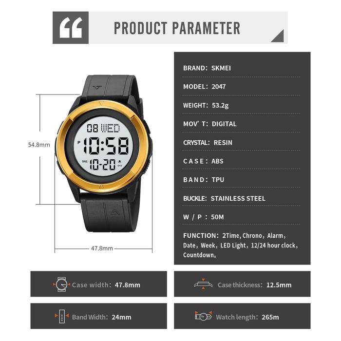 SKMEI Jam Tangan Digital Sport 2047