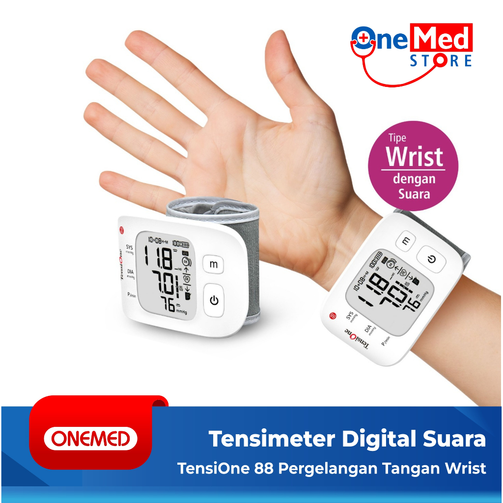 OneMed Alat Ukur Tekanan Darah Digital TensiOne 88