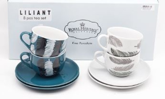 KOPIN 4 Set Cup & Saucer Liliant Feather KPZ-05 CS/8-4GP
