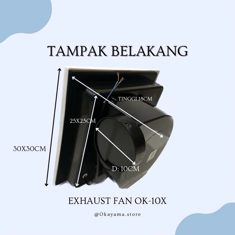 Okayama Okayama Exhaust Fan 10 Inch OK-10OX