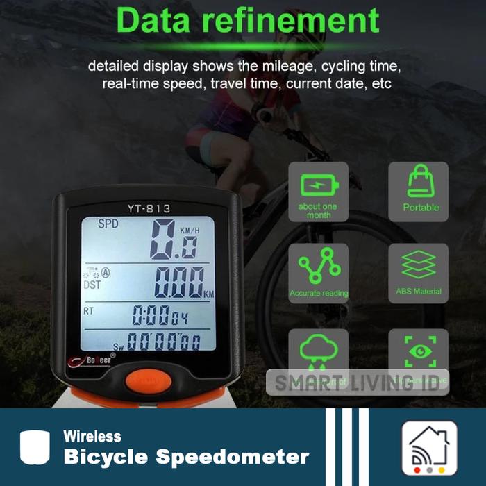  BOGEER Wireless Bicycle Speedometer YT-813