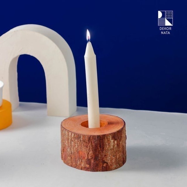 Dekornata Wooden Candle Holder