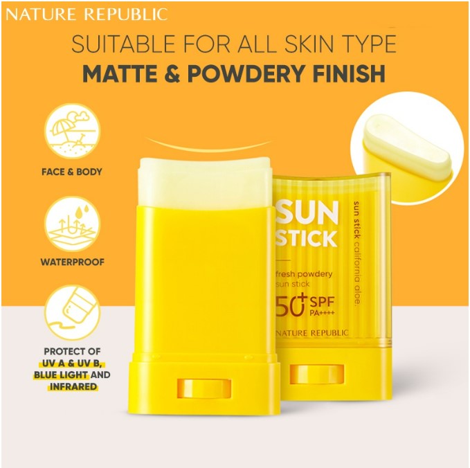 Nature Republic California Aloe Fresh Powdery Sun Stick SPF50+ PA++++