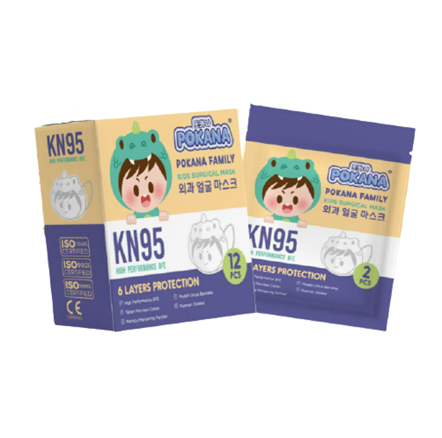 KN95 6-ply Earloop Medical Face Mask Kids Croco