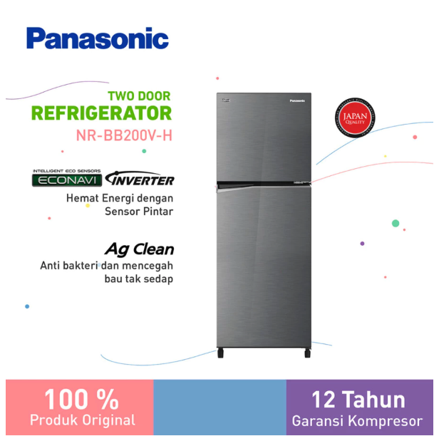 Panasonic Gobel Life Solutions Manufacturing Indonesia Panasonic Two Door Refrigerator NR-BB200V-H