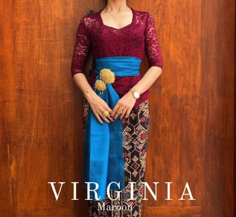 Jasmine Kebaya Bali Setelan Kebaya Kutubaru Brokat Stretch Virginia 2