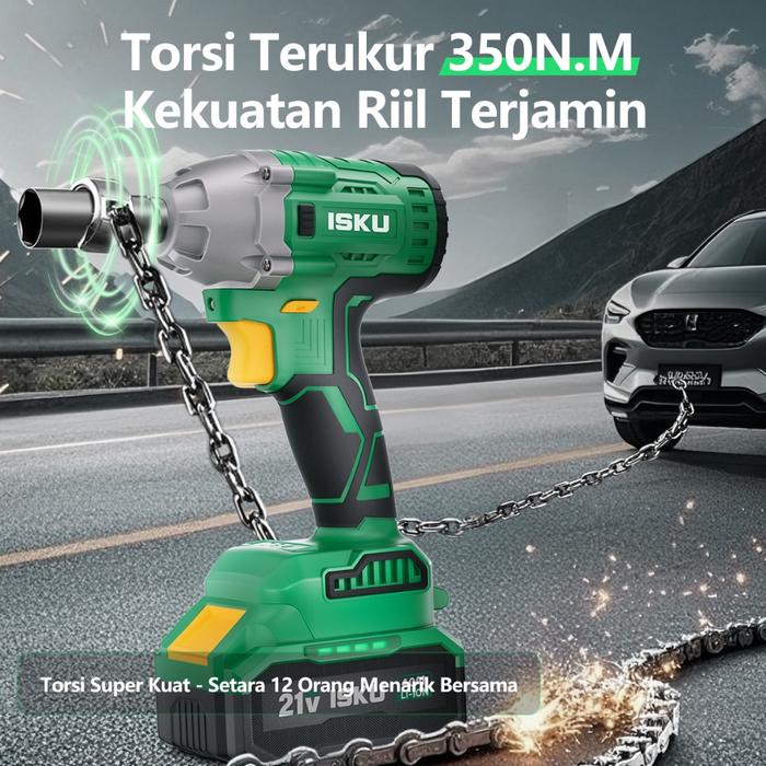Isku Teknologi Indonesia ISKU Impact Wrench 21V