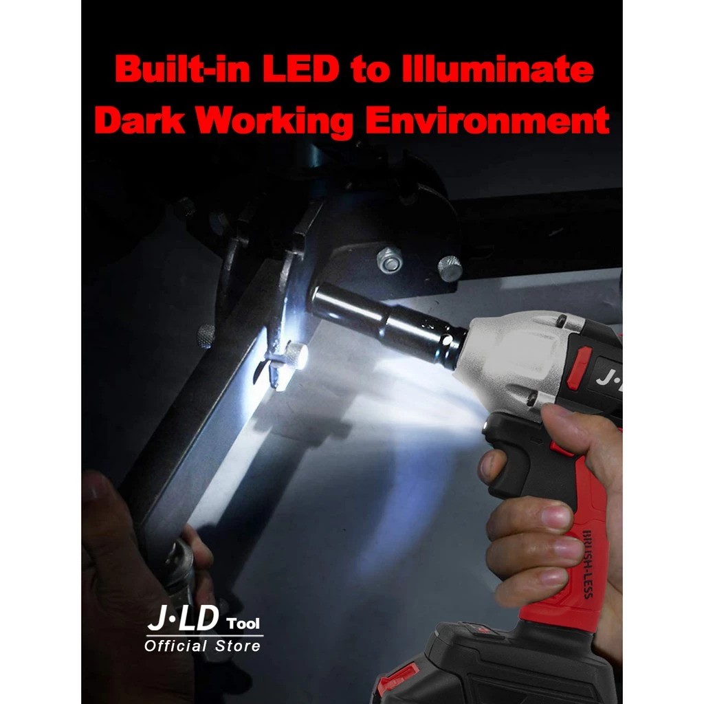 JLD Machinery J.LD Cordless Impact Wrench 13 mm 350 Nm