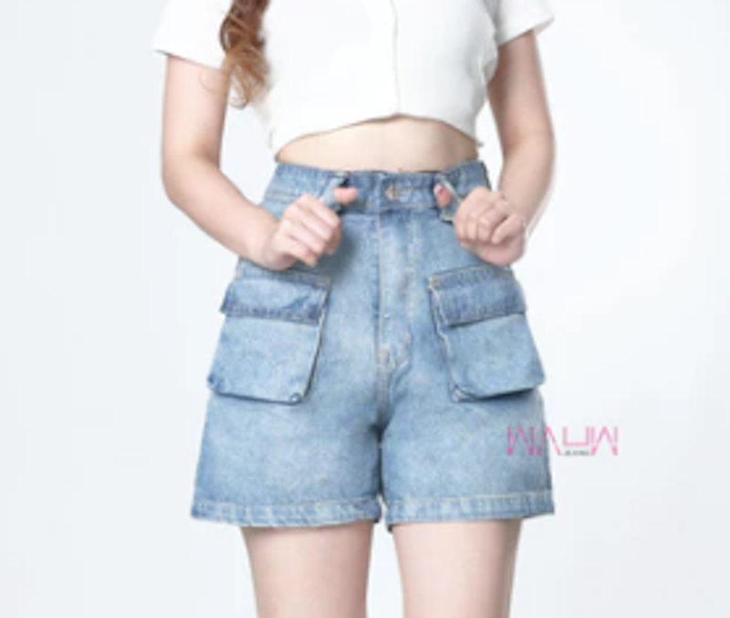 WAUW Celana Pendek Cargo Short Jeans Tabby 2