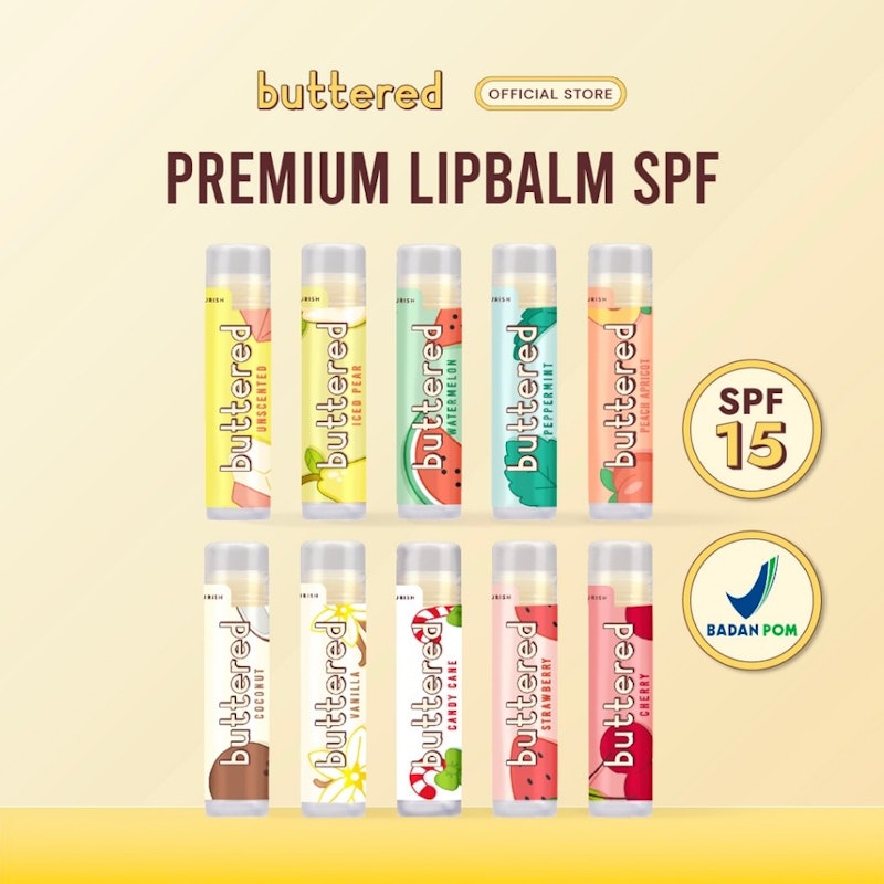 Buttered Premium Lip Balm Peach Apricot 2