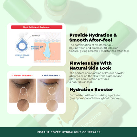 Luxury Cantika Indonesia Luxcrime Instant Cover Hydralight Concealer N02 Honey Comb