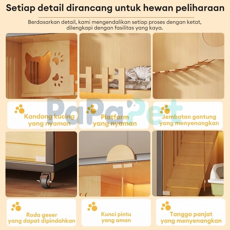 GREENPETS Villa Kandang Kucing - Ukuran L 3