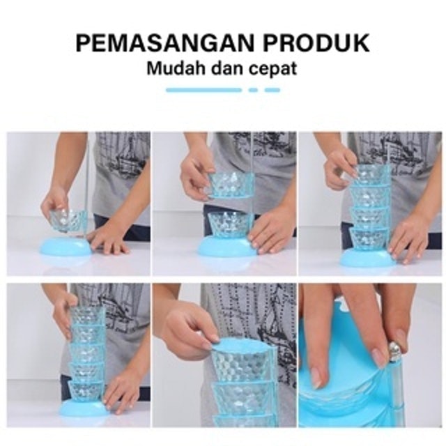 GM Bear Tempat Bumbu Dapur Rak Putar 4 Susun 1414