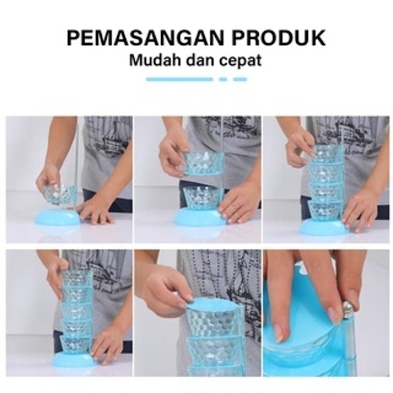 Tempat Bumbu Dapur Rak Putar 4 Susun 4
