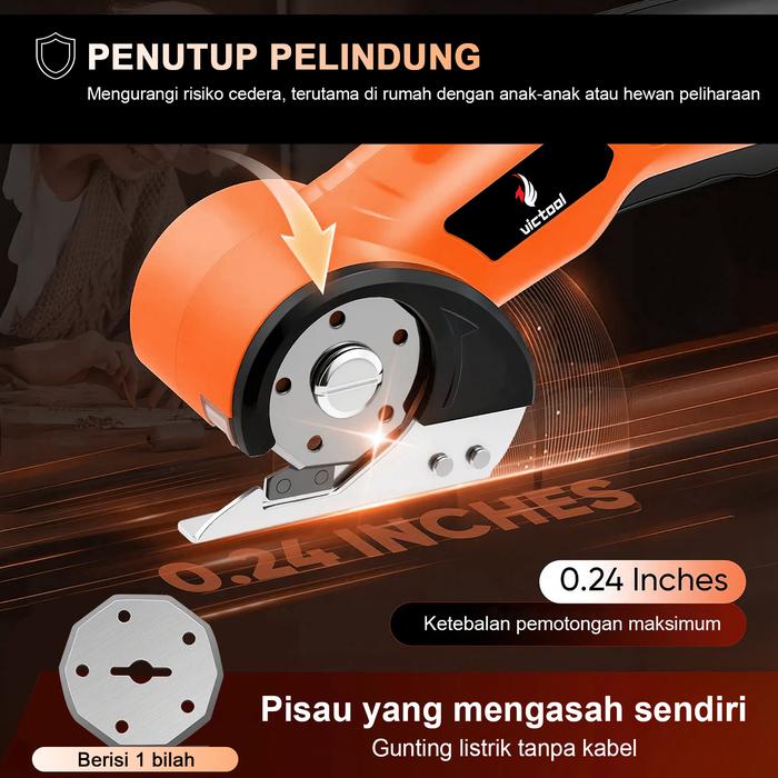 Shenzhen Huizhi Innovation Network Victool Gunting Kain Listrik