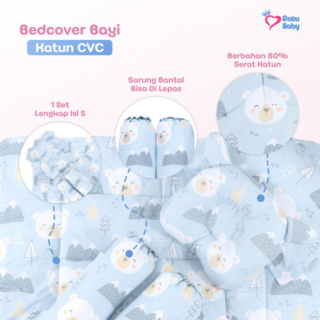 Ratu Baby Bedcover Bayi Set Bantal Guling 3