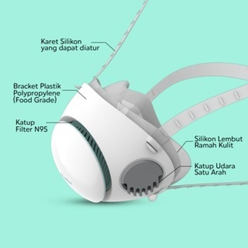 Kids Silicone Mask With KN95 Filter URM101 3