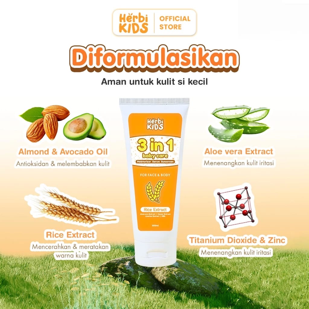 Herbikids Herbikids 3in1 Baby Care For Face & Body