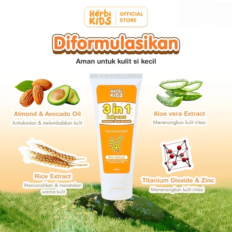 Herbikids 3in1 Baby Care For Face & Body 2